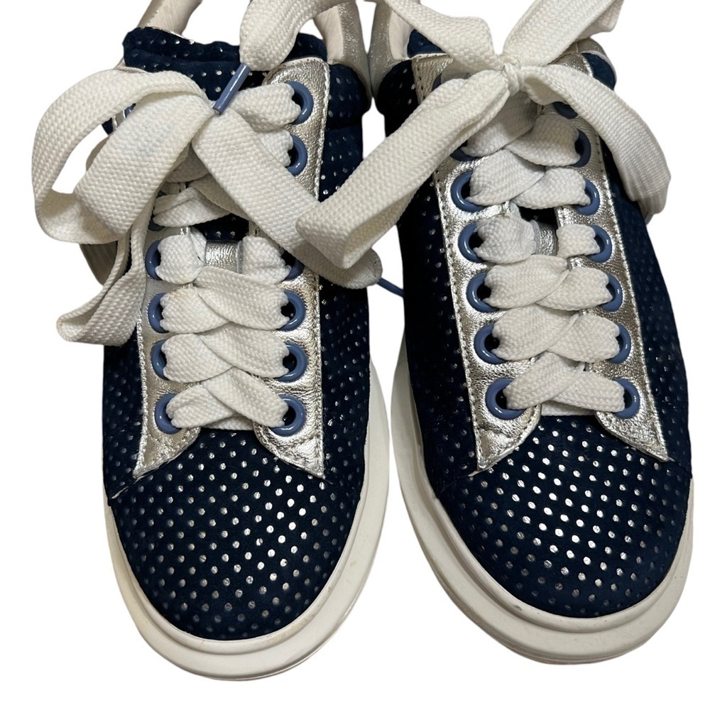 Hollie Watman Seeing Spots in Navy & Silver Tennis Shoes Size 9 - Picture 4 of 10